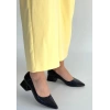 Meort Siyah Rugan Topuklu Ayakkabı