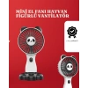 Mini Fan Hayvan Figürlü – Şarj Edilebilir Taşınabilir El Vantilatörü