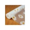 Mutfak Eva Shelf Liner Şeffaf Astar Kaymaz Dolap İçi Çekmece Örtüsü Papatya Desen Mat 45cmx10 Metre