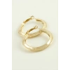 Noktalı Halka Küpe 4 cm