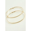 Noktalı Metal Halka Küpe 8 cm