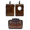 Nostalji Radyo Bluetooth Hoparlör USB-SD Kart Giriş Led Fener Işıklı Bataryalı Pilli