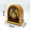 Orta Boy Kubbe Model Retro Ahşap Tasarım Bluetooth Hoparlörlü Radyo – FM/AM Destekli, Şarjlı ve Taşınabilir Radyo NS-7061 (5047)