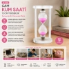 ORTA CAM KUM SAATİ CAM STANDLI= ÇAP: 6.8CM-YÜKSEKLİK: 12CM (5047)