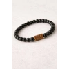 Oval Bambu Ahşap Bileklik 8 mm
