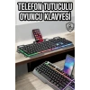 Oyuncu Klavyesi Q Klavye RGB Işıklı Mouse Hediyeli
