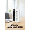 P10 3x Priz 3000w Akım Korumalı 4x Usb 2x Type-c Girişli Çoklu Priz