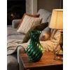 Parlak Yeşil Spiral 3D Baskı Vazo Şık Modern Dekoratif Obje