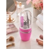 Pembe Manikür Pedikür Bakım Seti Cımbız Tırnak Makası Makas Törpü