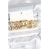 Pirinç Gold Renk 3 Çift Vintage Kadın Küpe Seti