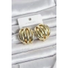 Pirinç Gold Renk Vintage Kadın Küpe