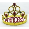 Prenses Yazılı Altın Renk Ayarlanabilir Parti Tacı 60 Cm