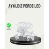 Prizli Yıldız Ay Perde LED Işık Ev ve Organizasyon Dekoru