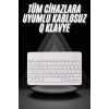Q Klavye Türkçe Bluetooth Klavye Tüm Cihazlara Uyumlu Kablosuz