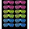 Retro Neon Fosforlu Panjur Gözlük - 12 Adet
