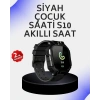S10 Akıllı Çocuk Saati Siyah Tasarım Adımsayar ve Alarm Fonksiyonu