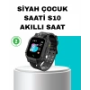 S10 Siyah Akıllı Çocuk Saati Konum Takip ve Güvenlik Özellikli
