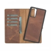 Samsung Galaxy Note 20 Uyumlu Deri Cüzdanlı Kılıf G2 Kahve