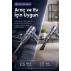 Şarjlı El Tipi Araç İçi Süpürge Ve Basınçlı Hava Üfleme Cihazı Başlıklı Set