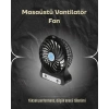 Şarjlı USB Fan – Masaüstü Mini Vantilatör, Taşınabilir, Işıklı, 3 Kademeli, Sessiz