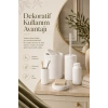 Şık Görünümlü Beyaz Banyo Aksesuar Takımı 5 Parça Günlük Kullanıma Uygun Set
