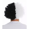 Siyah Beyaz Kıvırcık Afro Bonus Taraftar Peruğu