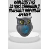 Siyah Bluetooth Hoporlör Baykuş Speaker Bluetooth 5.0 Bağlantılı
