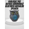 Siyah Bluetooth Hoporlör Baykuş Speaker Bluetooth 5.0 Bağlantılı