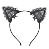 Siyah Kedi Dantel Taç + Eldiven Seti – Parti, Dans Ve Kostüm Kombini