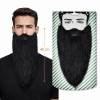 Siyah Renk Lastikli Uzun Takma Sakal 40 cm