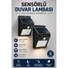 Solar Sensörlü Duvar Lambası Bahçe Lamba 20 Led Işık