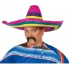 Sombrero Meksika Şapkası Renkli Örme Hasır Yetişkin Boy