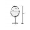 sonx Oval Masaüstü Ayaklı 360° Dönebilen çift taraflı büyüteçli krom ayna 18X10cm