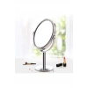 sonx Oval Masaüstü Ayaklı 360° Dönebilen çift taraflı büyüteçli krom ayna 18X10cm