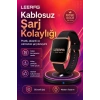 Spor Modlu Kablosuz Şarjlı Akıllı Saat Mesaj Bildirimli Rose Gold Tasarımlı Model