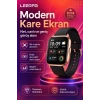 Spor Modlu Kablosuz Şarjlı Akıllı Saat Mesaj Bildirimli Rose Gold Tasarımlı Model
