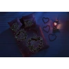 Taç Glow Parlayan Çift Kişilik Nevresim Takımı Roses Pembe