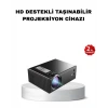 Taşınabilir Full HD Projeksiyon Cihazı Yüksek Parlaklık ve Geniş Bağlantı Seçenekli