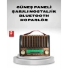 Taşınabilir Hoparlör Güneş Panelli Bluetooth USB SD FM AM SW Radyo