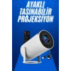 Taşınabilir Projeksiyon Ayaklı Projektör Android Uyumlu HDMI Girişli