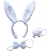 Tavşan Kostüm Seti Taç Papyon Kuyruk Beyaz Renk (5047)
