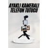 Telefon Tutucu Led Işıklı Kumandalı Mikrofon Telefon Vlog Video Kayıt