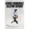 Telefon Tutucu Led Işıklı Kumandalı Mikrofon Telefon Vlog Video Kayıt