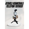 Telefon Tutucu Led Işıklı Kumandalı Mikrofon Telefon Vlog Video Kayıt