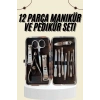 Tırnak Bakımı Tırnak Makası Profesyonel 12 Parça El Ayak Manikür Pedikür Seti