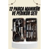 Tırnak Bakımı Tırnak Makası Profesyonel 12 Parça El Ayak Manikür Pedikür Seti
