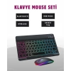 Türkçe Q Klavye Düzenli RGB Kablosuz Klavye Mouse Set