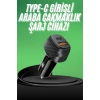 Type-C Girişli Araba Çakmaklık Şarj Cihazı 38W Oto Çakmaklık