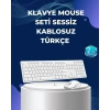 USB Alıcılı Kablosuz Klavye Mouse - Geniş Uyumluluk, Sessiz Tuşlar