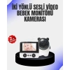 Uzaktan Kontrollü Bebek Kamerası Ninni ve Zoom Özellikli